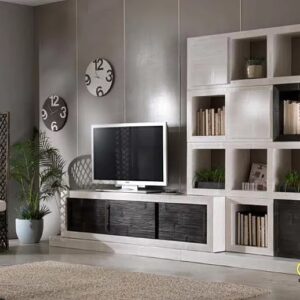 Parete Cubi Rubik con Credenza Living