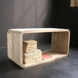 Libreria Modulare Angoli Tondi legno massello