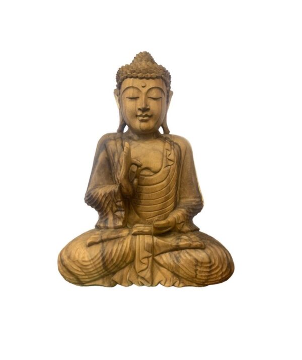 Statua Legno Buddha h55