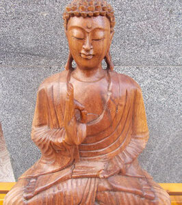 Statua Legno Buddha h55