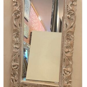 Specchio Intagliato Bianco 120