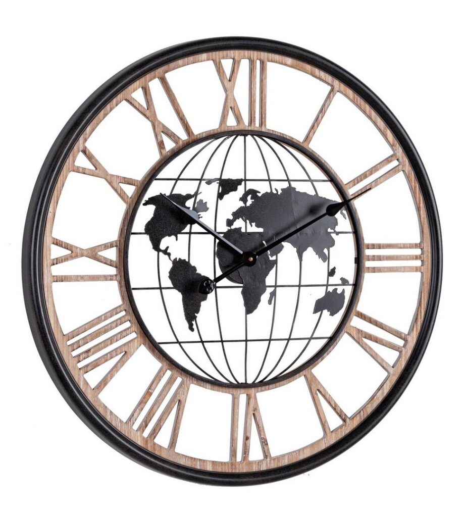 FJAUOQ Orologio Da Parete Rotondo 24 Cm – Romanticissimo Con Scena Di Parigi, Silenzioso, Senza Vetro