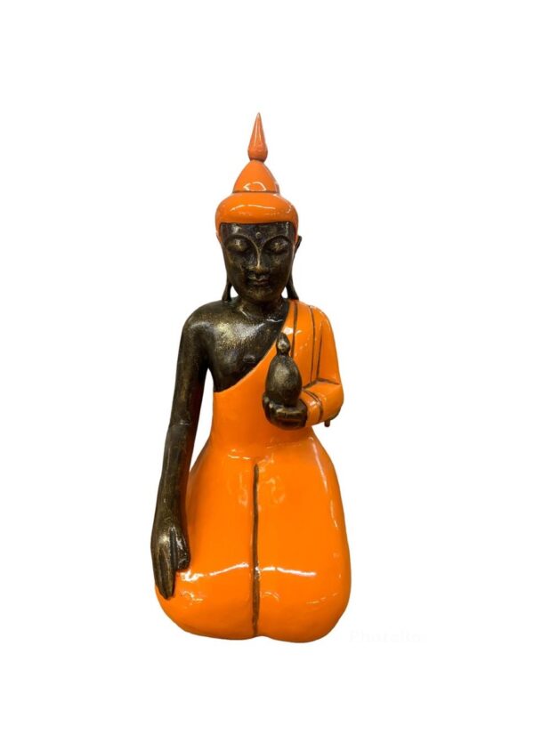 Statua Buddha Pietra Arancione