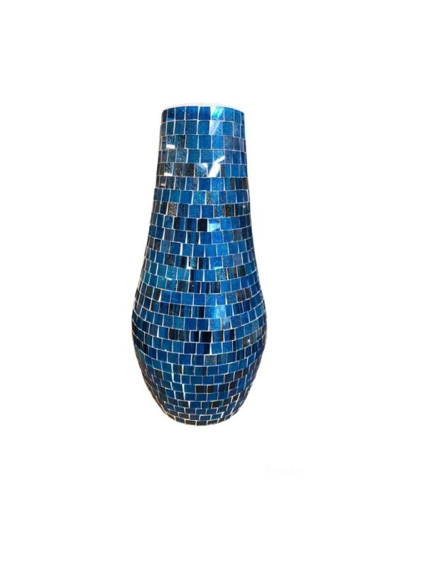 Vaso Vetro Mosaico Blu