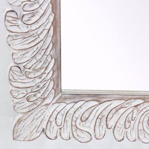 Specchio Intagliato Mango Bianco 180