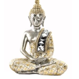Buddha Resina Argento Oro