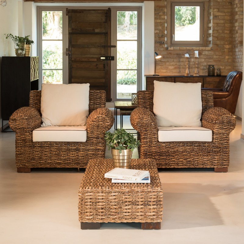 Bali & Pari Milagra Tavolino Da Caffè In Rattan Naturale E Compensato, Piano Rotondo, Miele Chiaro - 6